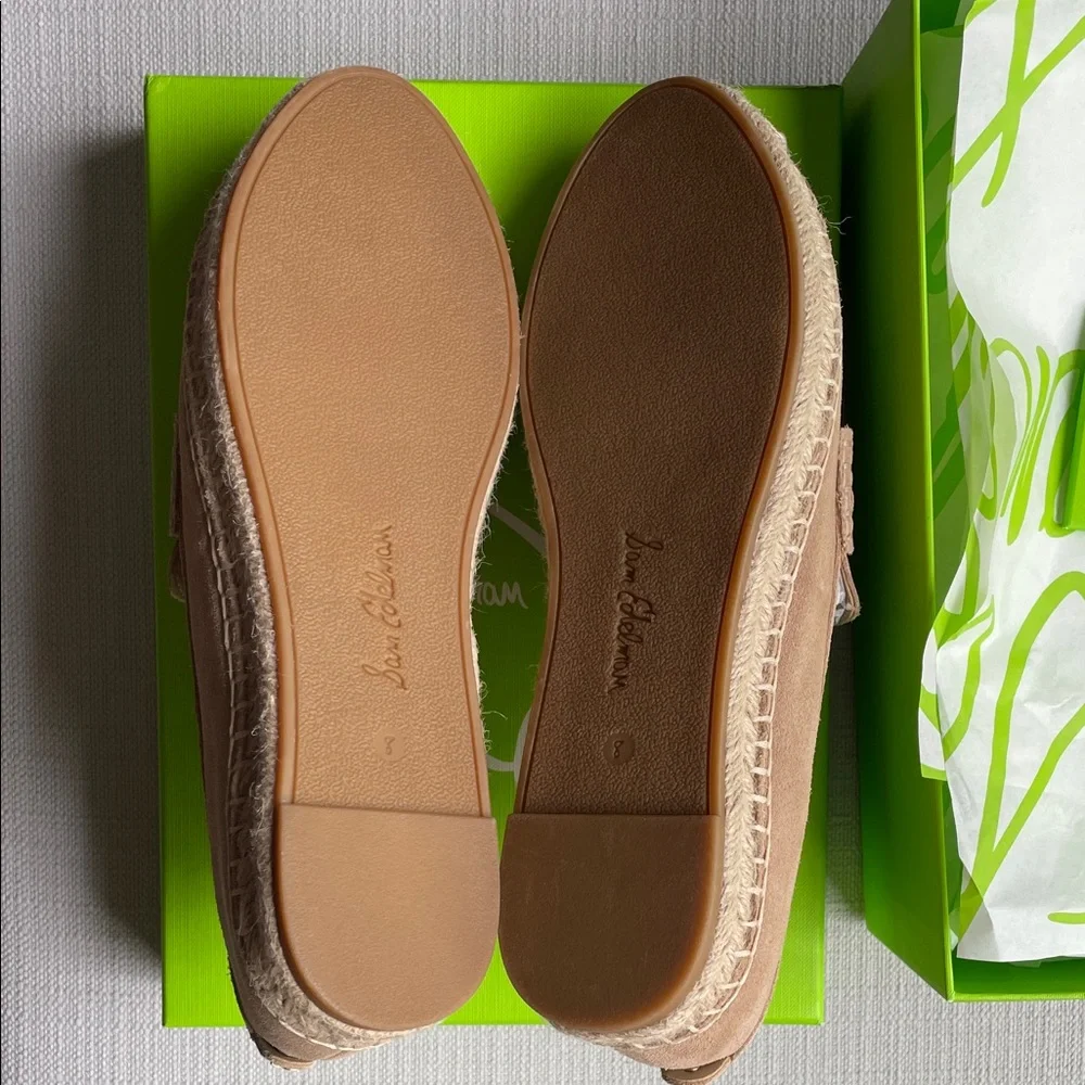 Sam Edelman KAI Penny Loafers Espadrille- taupe Suede US8M new in box